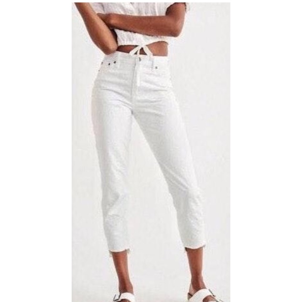 Abercrombie White Mom Jeans